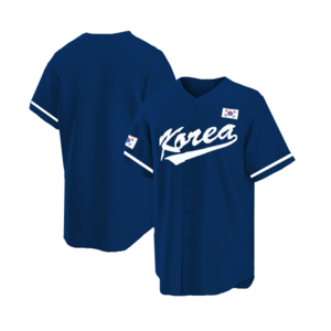 ANYOU 야구 국가대표팀 야구복 야구유니폼 자수 유니폼 반팔 티셔츠