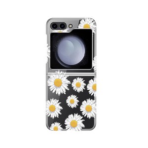 갤럭시Z플립 데이지꽃 투명 케이스