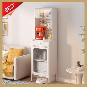 룸하트 DIY 공간 활용 로봇청소기 수납장 선반 다용도 서랍장 정리 로봇청소기장, 웜화이트