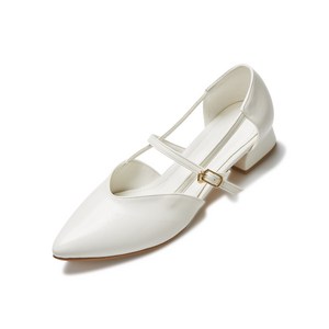 커스텀에이드 우먼 3cm 사이드 스트랩 라인 로우힐 통굽 펌프스 오로라(CW0021)