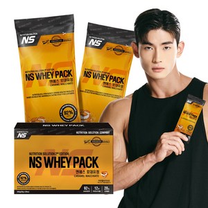 NS포대유청 WPC 카라멜마끼아또맛 스틱 1박스(20포) 단백질보충제 / 유청단백질/프로틴 쉐이크, 500g, 1개