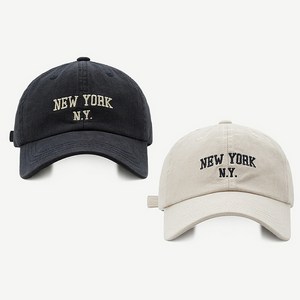 토이앤스티치 가성비 1+1 남여 공용 커플템 NY 1989 베이직 볼캡 모자