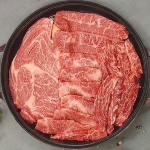 [우직한우] 투쁠 국내산 한우 1++등급 구이용 꽃등심 한판모듬세트 600g 800g, 한우1++ 한판모듬구이 600g