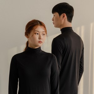마른파이브 남성 히트터치 발열내의 터틀넥 반폴라 모크넥 목폴라 티셔츠 상의