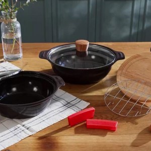 [TV홈쇼핑정품 애드크로스]MONTA 독일 IH 세라믹 코팅 요술 뚝빼기 냄비밥 찜 찌개 양수 전골 냄비, 양수냄비20cm+양수냄비24cm