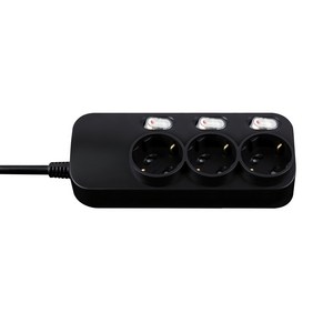 대성 플러스탭 블랙 개별스위치 3구 멀티탭 16A 250V, 블랙 개별형 3구_4m, 1개