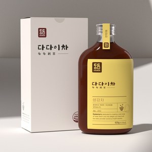 다다이차 생강차 생강청 수제차 국산차, 1개, 2개입, 620g