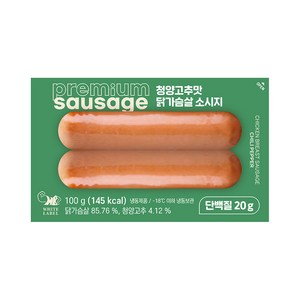 헬스앤뷰티 청양고추맛 닭가슴살 소시지 100g 1팩, 1개
