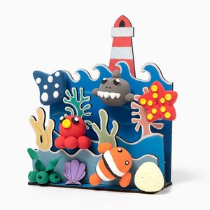 민화샵 여름 바닷속풍경 클레이 만들기, 클레이 5색 UDOCL0010