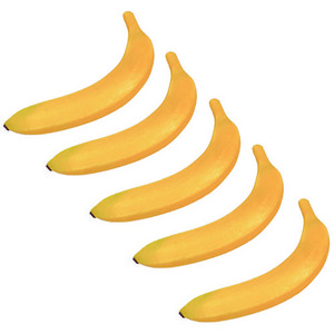 [왓위셀] 낱개 바나나 인조 모형 (5p) 과일 음식 소품