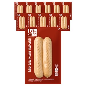 육식토끼 닭가슴살 소시지 훈제, 100g, 12개