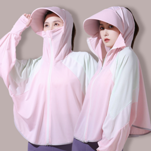 유토밸런 골프 야외 햇빛가리개 썬캡 냉감 얇은 캡모자 일체형 후드집업