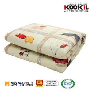 two1mall [㈜케이원전자] 국일 웰빙 겉지분리형 물세탁 전기요 [더블형] 2인용 / 소비전력:140W TC원단 EMF인증 전자파차단 과열방지장치 커버분리형 물세탁전기요