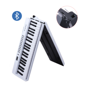 지엠픽 접이식 전자피아노 88건반 디지털 키보드 입문용 휴대용 해머 연습용 가정, 88키 화이트 블루투스 조명 모델, 기본옵션 + 피아노 스탠드 + 피아노 벤치