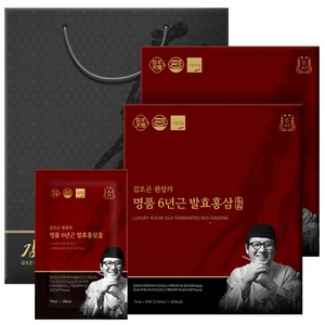 김오곤원장의 명품 6년근 발효홍삼 + 쇼핑백 선물세트, 2개, 2.1L