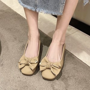 슈즈몽몽 여성 골드 리본 플랫슈즈 단화 면접 구두 발편한 신발