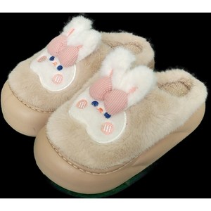 귀 쫑긋 토끼 털 슬리퍼 귀여운 층간소음 보온 방한 겨울 남성 여성 털 실내화 귀염뽀짝