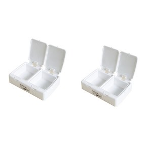 원터치 플라스틱 소품 화장대 서랍 주방 정리함, 2개, 화이트, 2구
