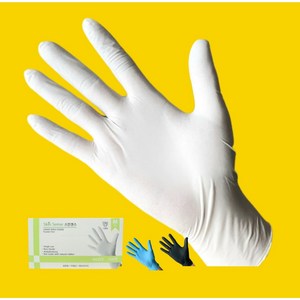 스킨센스피부생각 니트릴 장갑 100매 요리장갑, 화이트, 대(L), 100개