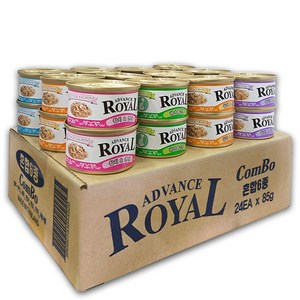 로얄 어드밴스 캔 콤보 (1box/24개입) 고양이 캔 간식 통조림 고양이상품