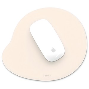소이믹스 망고 가죽 마우스 패드 SOL7PM, 아이보리, 1개
