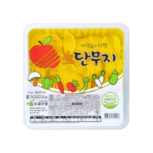 세천팜 슬라이스 반달 단무지 2.5kg x 1개입, 1개
