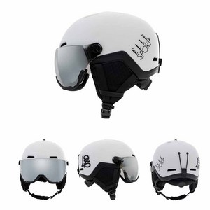 엘르 바이저헬멧 스키 스노우보드 고글일체형 겨울 라이딩, 화이트S
