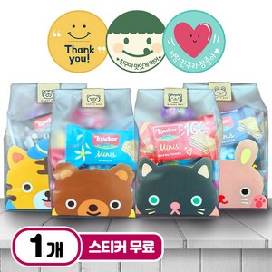 [10+1] 달달마켓 10종 간식 구디백 애니멀 과자 꾸러미 세트 유치원 어린이집 생일 답례품 단체 선물, 달달애니멀구디백(1개), 1개