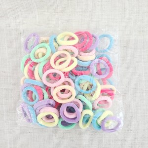 미니 양말목 도넛링 칼라밴드 공예 머리 고무줄 밴드 곱창 슈슈 대용량 세트 키트 DIY, 1개, 4.리필용미니양말목(컬러/90-100개입