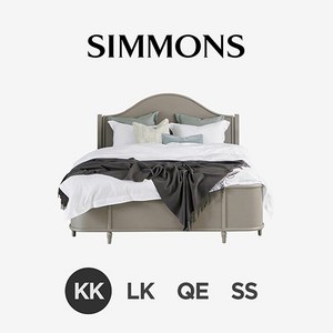 [시몬스] 바이아 B. 뷰티레스트 레이븐. 킹오브킹 침대, 매트 웜 그레이