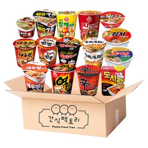 [간식팩토리] 인기소컵라면 15종 신라면 새우탕 튀김우동 너구리 외