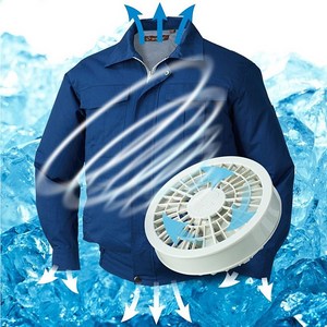 아이스 쿨링자켓 여름작업복 선풍기작업복 상의 여름용 시원한 쿨자켓, 
  밀리터리긴팔 M(90-95)