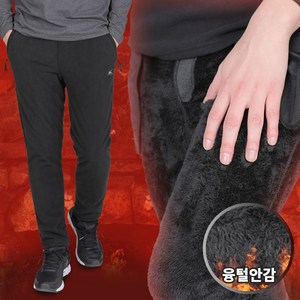 [이지바이] 남성 겨울 추위무적 기능성 융털안감 플리스 두배 더 따뜻한 이중 기모 트레이닝 밴딩 바지