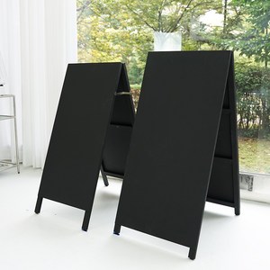 A형입간판 양면칠판 미니보드 개업선물 나무 입간판제작 카페 시트지제작, 미디엄블랙