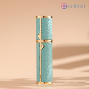 향수공병 펌핑 충전 천연가죽 고급 향수 공병 리필 케이스 5ml, 천연소가죽케이스, 민트, 1개