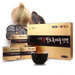 채움식품 명품 남해 발효흑마늘진액 80ml 60포 유기농흑마늘진액