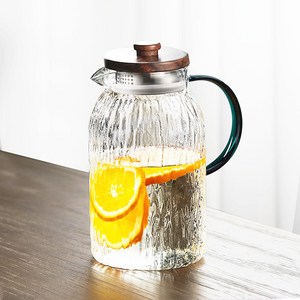 내열유리 물병 1.5L, 패턴 워터저그, 1개