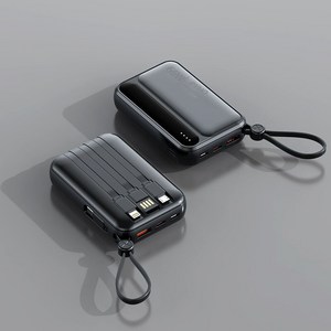 PYHO 빠른 충전용량 보조배터리 66W 가벼운 휴대용 고속충전 잔량표시 20000mAh 고속충전, 블랙