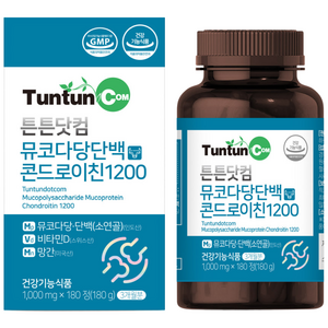 튼튼닷컴 뮤코다당단백 콘드로이친 1200 [3개월분] - 소연골 건강기능식품 / 1000 mg x 180 정, 1개, 180정
