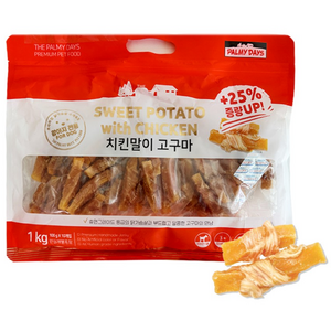 파미데이즈 강아지 치킨 말이 고구마 간식 500g, 10개, 100g