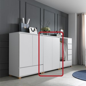 퍼닉에스엠 속깊은 800양문옷장, 화이트, 화이트