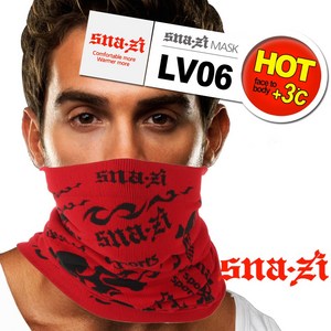 겨울용 멀티마스크 넥워머 넥게이터 라이더넥워머 오토바이넥워머 SN LV06 RDBK, 단품