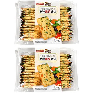 슈퍼비비가 크리스피 10가지 야채맛 비스킷, 288g, 2개 대표 이미지 - 일본 과자 추천