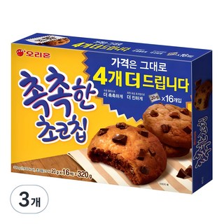 오리온 촉촉한 초코칩, 320g, 3개