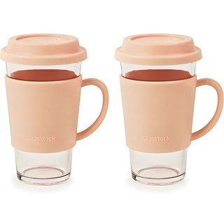 글라스락 픽업 텀블러, 살몬로즈, 500ml, 2개
