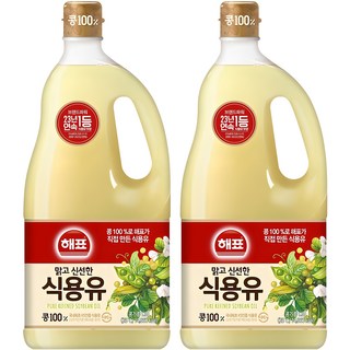 해표 콩기름 식용유, 1.8L, 2개