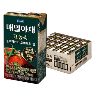 매일야채 고농축 블랙마카 & 토마토 주스 125ml, 24개입 토마토즙 매일야채 고농축 블랙마카 & 토마토 주스 125ml, 24개입 토마토즙