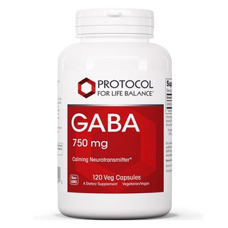 Protocol For Life Balance GABA 750毫克素食膠囊, 120顆, 1個