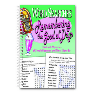 (外文書)Word Searches Remembering the Good Ol' Days Spiral, Product Concept Mfg., Inc., English