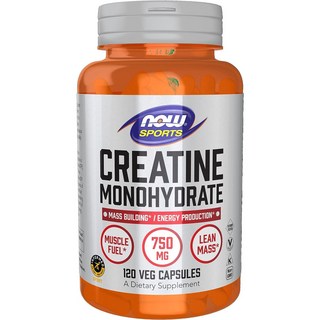 NOW Foods 一水肌酸素食膠囊 750mg, 1罐, 120顆